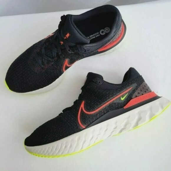 14 MEN\'S NIKE REACT INFINITY RUN FLYKNIT 3 BLACK SIREN RED DH5392-007 main image 5